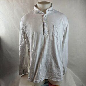 Polo Ralph Lauren Polo Shirt Mens XL White Long Sleeve Pocket Preppy Classic